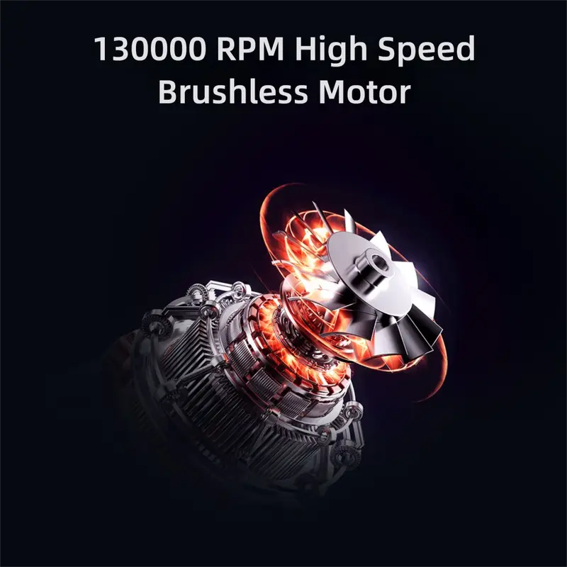 Air Duster 130000RPM Powerful Air Blower Cleaner Violent Fan Upgrades Five Nozzle Type-C Strong Winds Brushless Turbo Jet Blower - Image 3