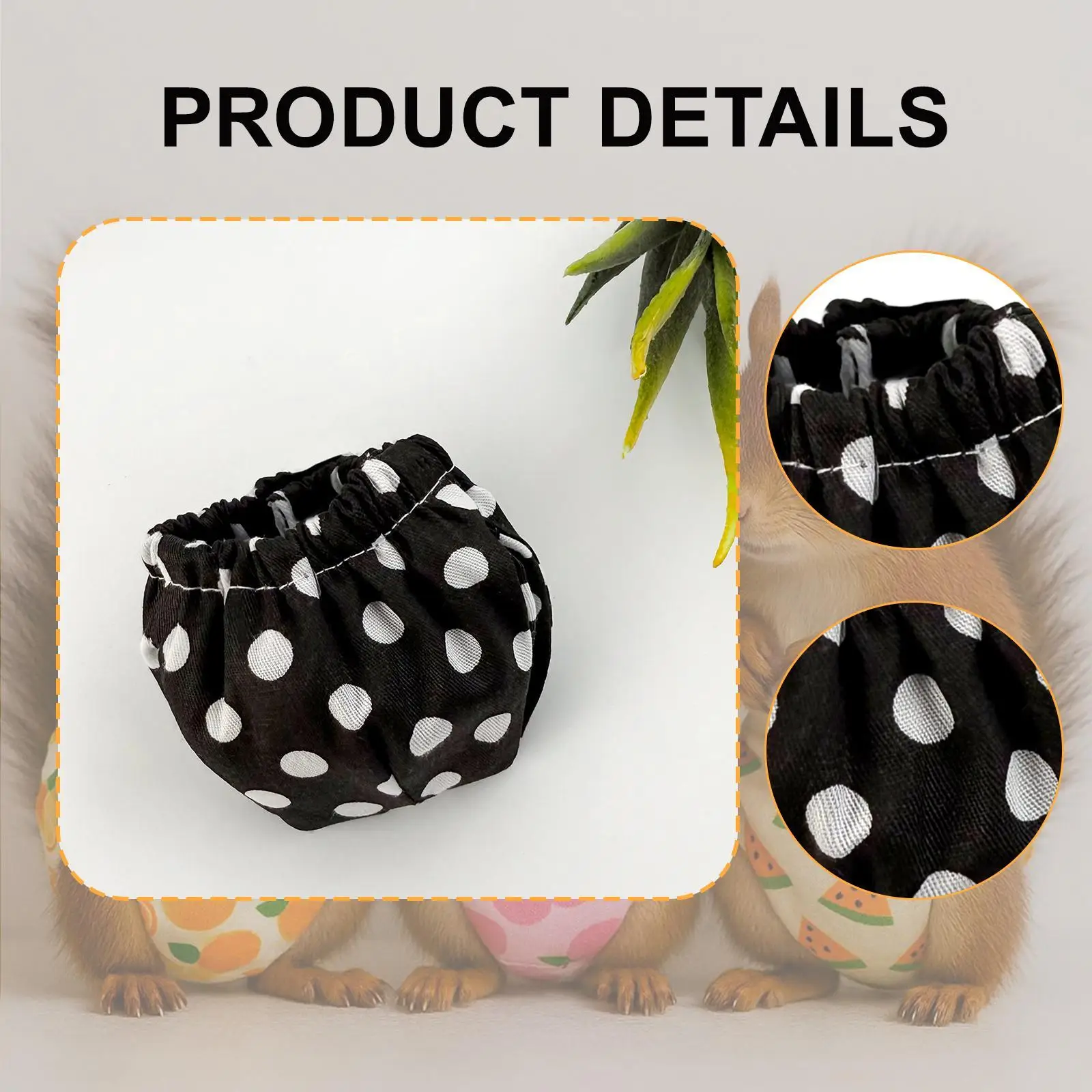 Squirrel Diaper Washable Small Pet Supplies for Fancy Rat Hamster Small Pets