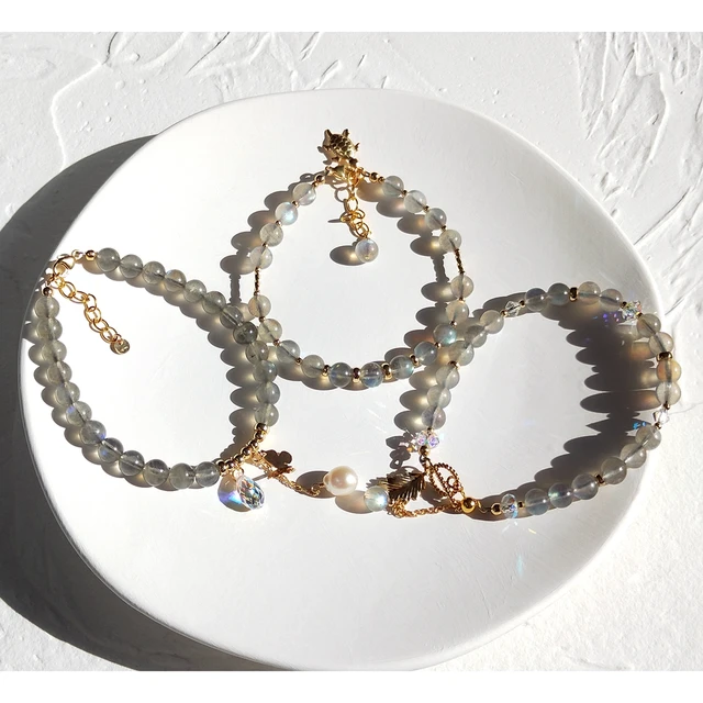 Lii Ji Labradorite Natural Stone 14K Gold Filled Charm Bracelet Gold Luxurious Fashion Jewelry For Women Girls Gift 1