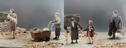 Figurine en résine moulée à l'échelle 1/35, modèle de personnage de la seconde guerre mondiale, Kit d'assemblage (3 personnes) non peintes, livraison gratuite 