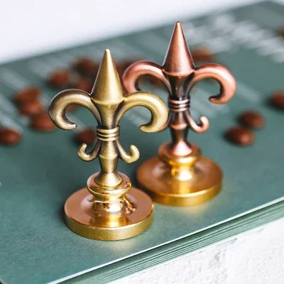 Sealing Wax Stamp Handle Iris Metal Handle DIY Gift Ancient Seal Stamp for Customized Wax Stamp Universal Handle