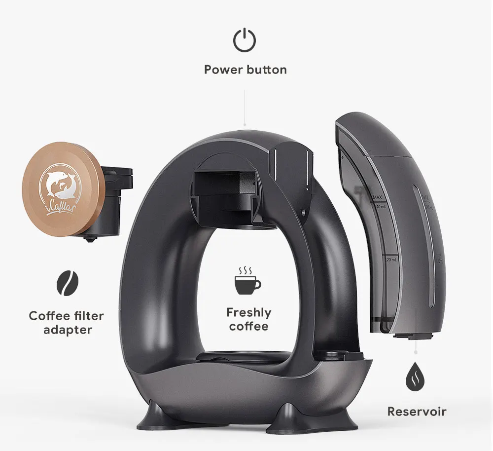 I Cafilas Mini Smart Coffee Maker Machine 120/240m...