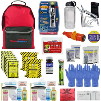 72 Hour Deluxe Emergency Kit, 2-Person 3-Day Backpack, First Aid Kit, Survival Blanket, Power Station, Emergency Food, Portable 1