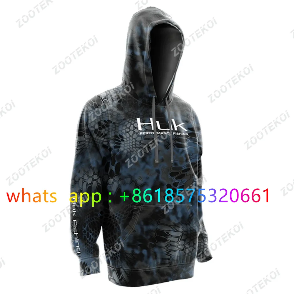 Winter Fishing Hoodie Long Sleeve Performance Hooded Jacket Camisa De Pesca Outdoor Sports Keep Warm Fishing Clothing Coat