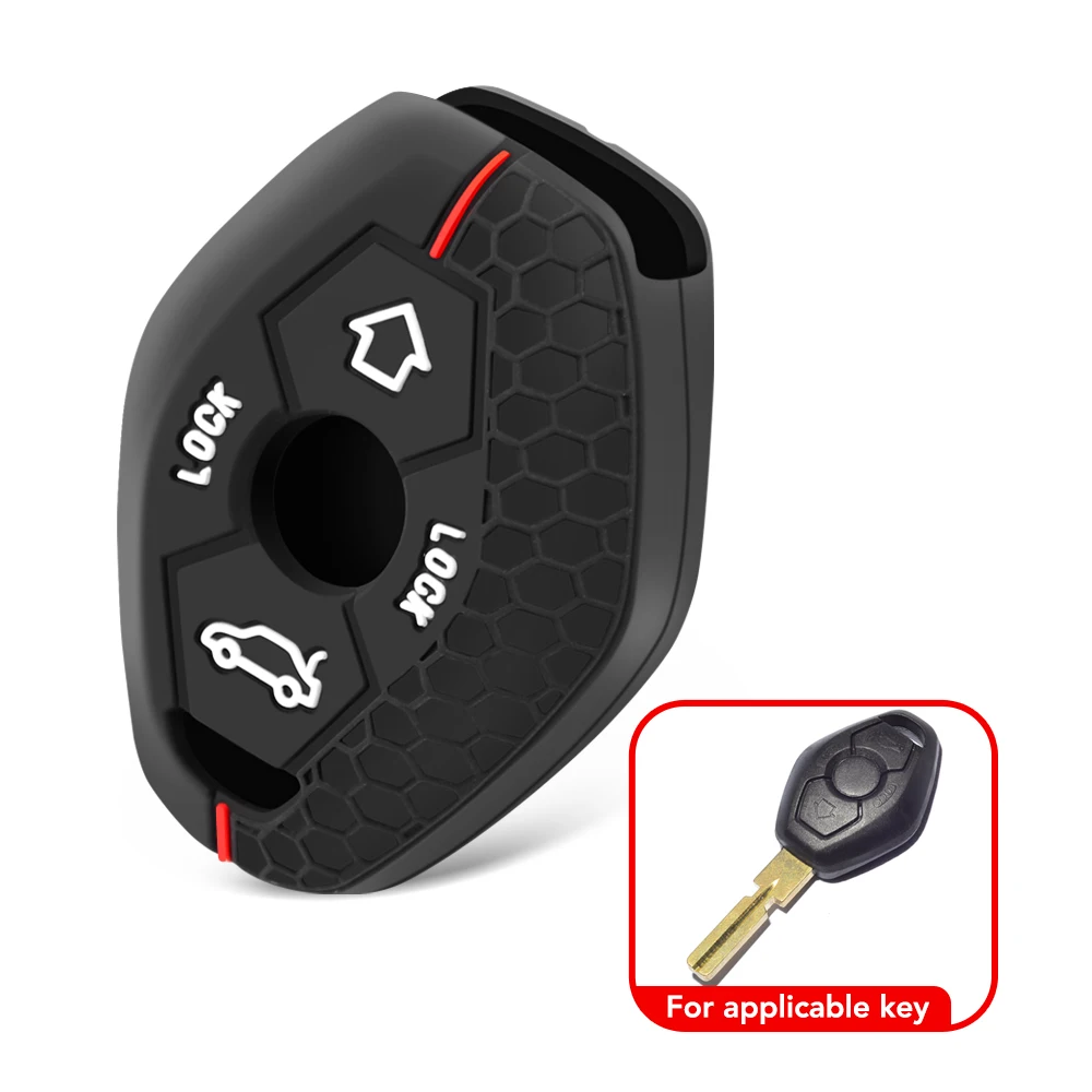 Premium Silicone 4-Button Key Case Cover