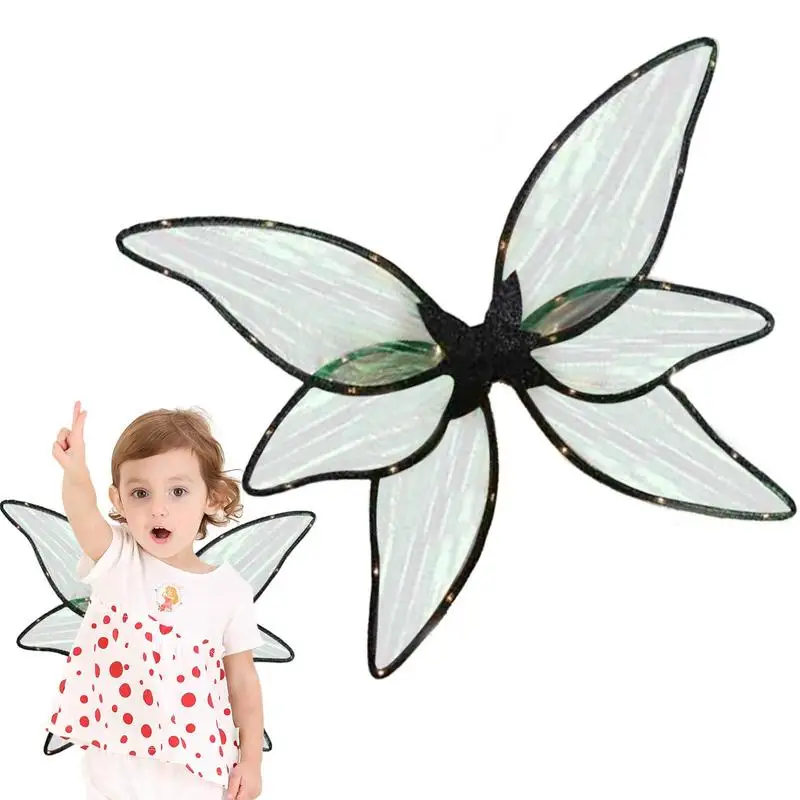 

Светящиеся сказочные крылья для Хэллоуина, косплей, рождественские детские фотографии, реквизиты, украшение, искусственные крылья бабочки для девочки