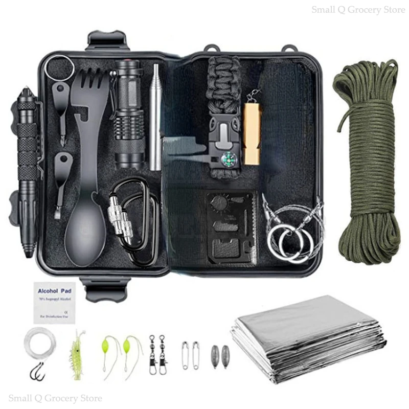Outdoor Survival First Aid Kit Camping survival equipment fishing hiking  trips Survival gear Multifunctional safety survival kit - AliExpress