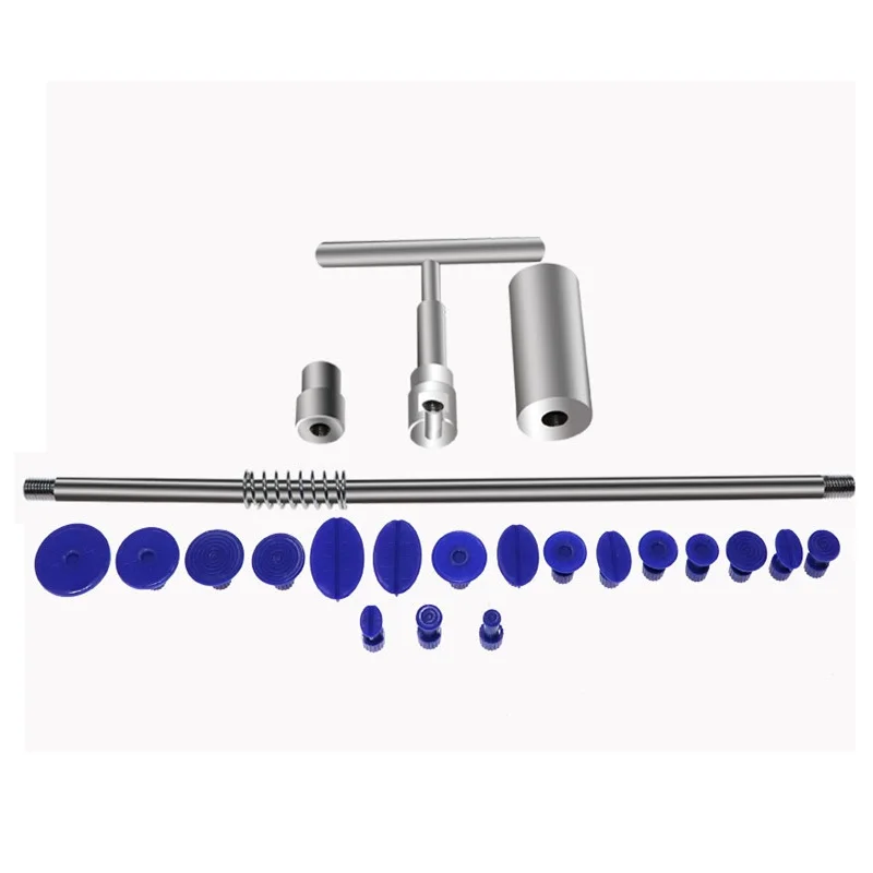 

Car Dent Bump Repair Pull Tools Auto Body Removal Kits T Shape Puller Accessories 18 Tabs Motorcycle Stainless Steel Easy To Use