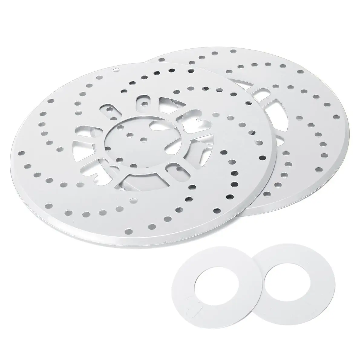 2pcs/set Disc Brake Rotor Cover Dust-proof Aluminum Brake Cover Decoration Universal For 14" Drum