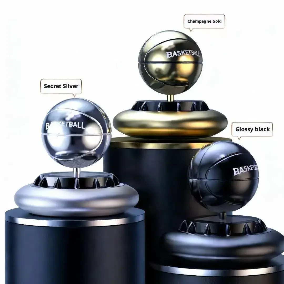 Diffusore di Aromi per Auto a Energia Solare con Rotazione Automatica a Forma di Pallone da Basket, Rimuovi Formaldeide, Profumo Duraturo e Delicato - immagine 3
