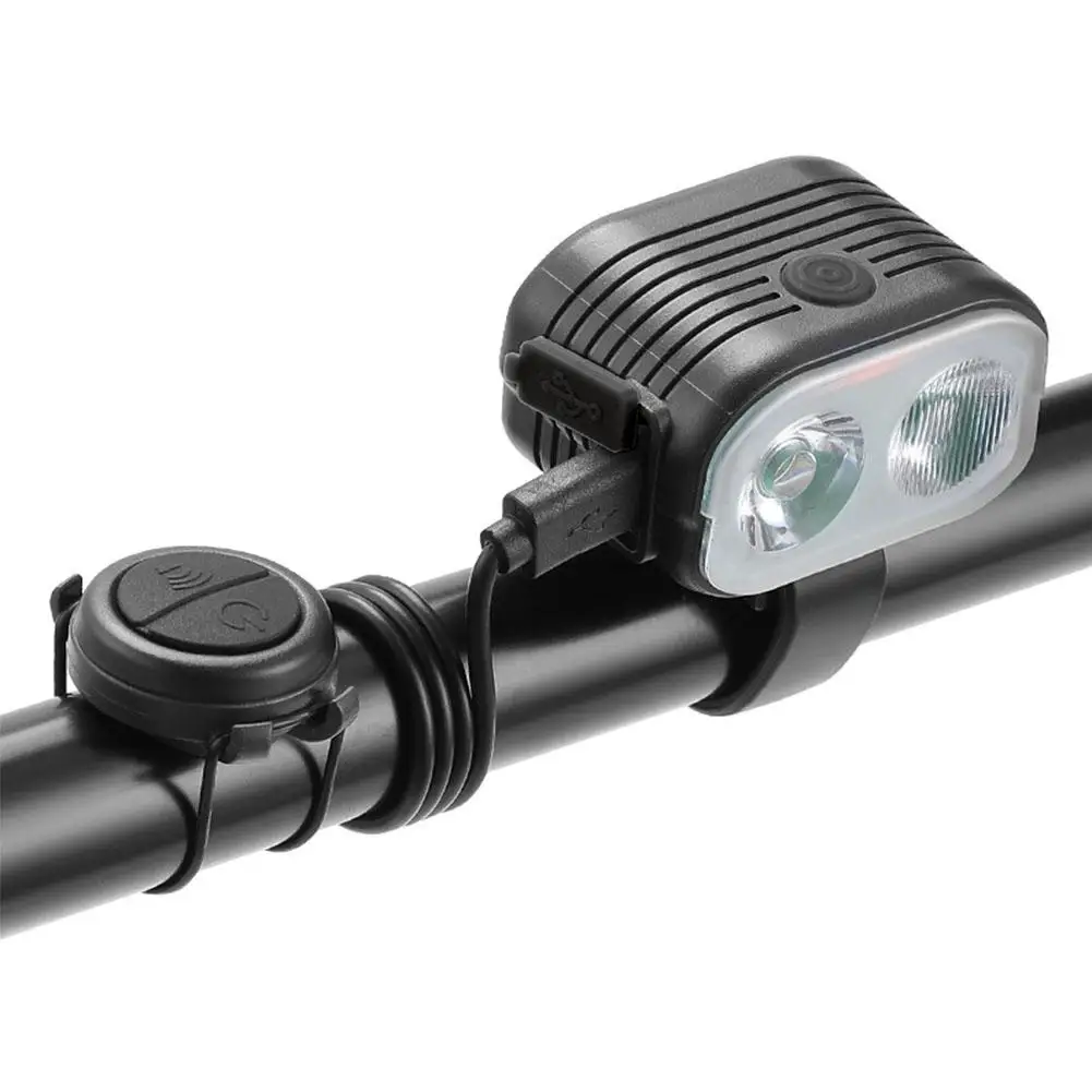 2 In1 Waterproof USB Rechargeable Light 200lm Loud Flashlight Bicycle Light Cycling Front Horn COB 120dB