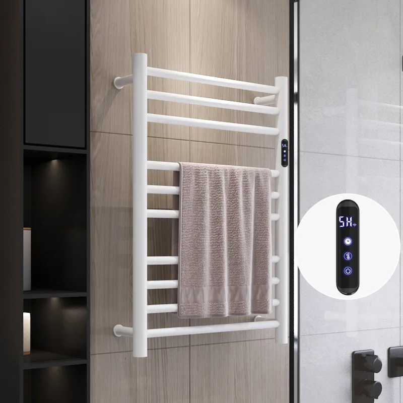 Heated Towel Rack Electric Towel Warmer, Vertical With Hooks 304