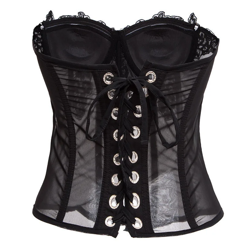 Waist Corset Corset Bustier Top Lace Corset Lace Lingerie Set Women Gothic Chiffon Lace Corsets and Bustiers