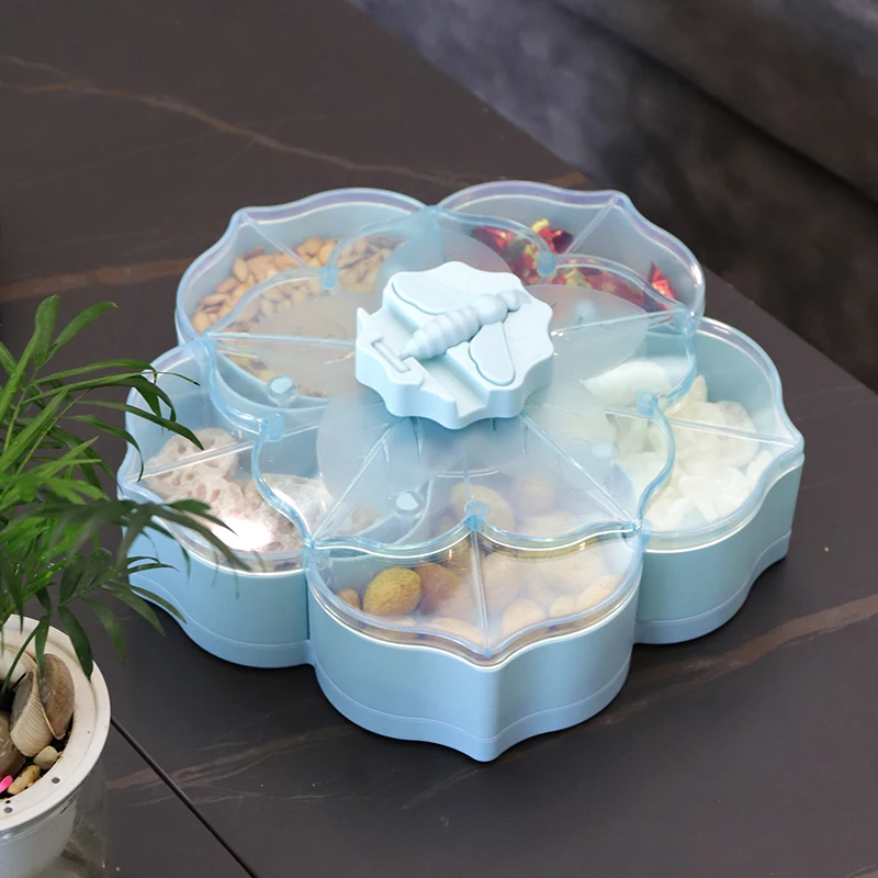 Closed Fruit Plate For Tableware Coffee Table Dried Fruit High-End - Blue 14 Closed Fruit Plate For Tableware Coffee Table Dried Fruit High-End - Blue