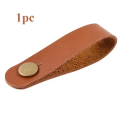 Premium Leather Guitar Headstock Strap with Anti - Slip Locking Clip - Ideal for Ukulele, Bass, and Electric Guitars (BROWN)