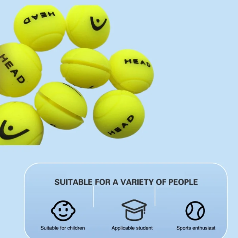 HEAD 3D Fluorescent Yellow Ball Shock Absorber Silicone Tennis Racket Shock Absorber Cushioned Tennis Racket Accessories tennis accessories,tennis racket shock absorber