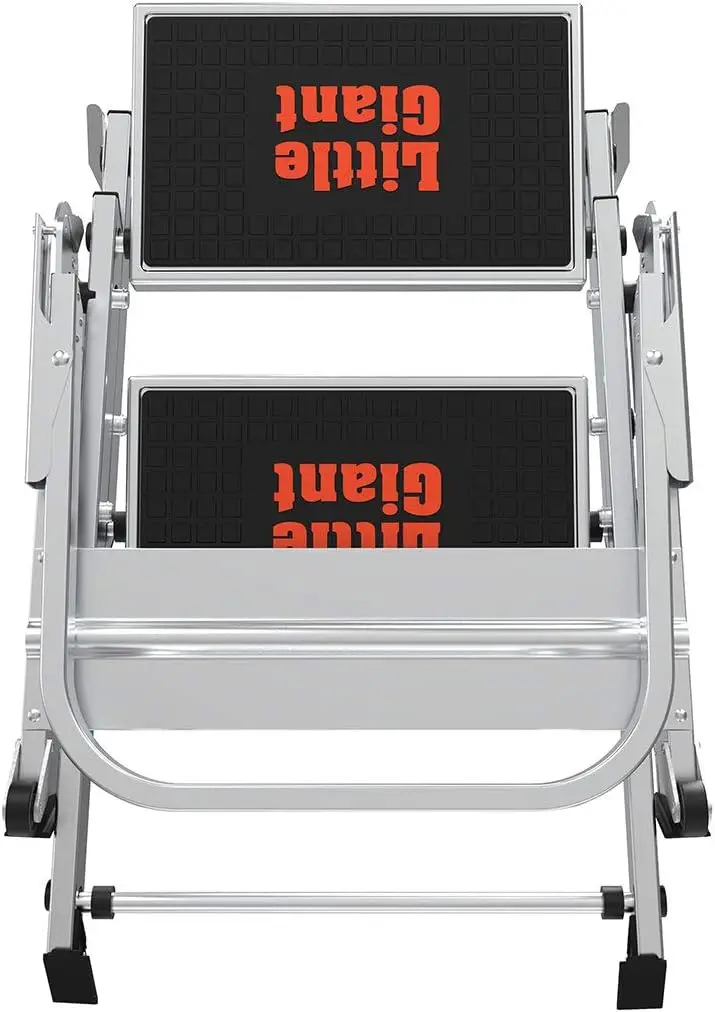 2-Step, 2 foot, Step Stool, Aluminum, Type 1A, 300 lbs weight rating, (10210BA), Gray
