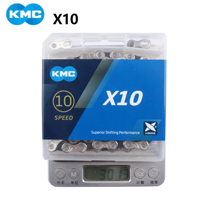 Фото Велосипедная цепь KMC X11, X10, X9, Z9, X8, 128L, 6, 7, 8, 9, 11s, велосипедная цепь с оригинальной коробкой, волшебная кнопка для горного/дорожного велосипеда №4