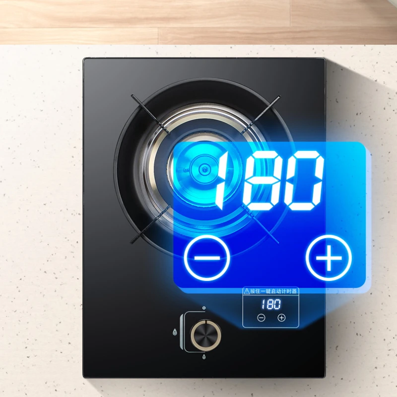 Explosion-proof Stainless Steel Gas Single Stove Desktop Gas Stove for Kitchen 5.2kw Large Fire Flame-out Protection Cooktops 6