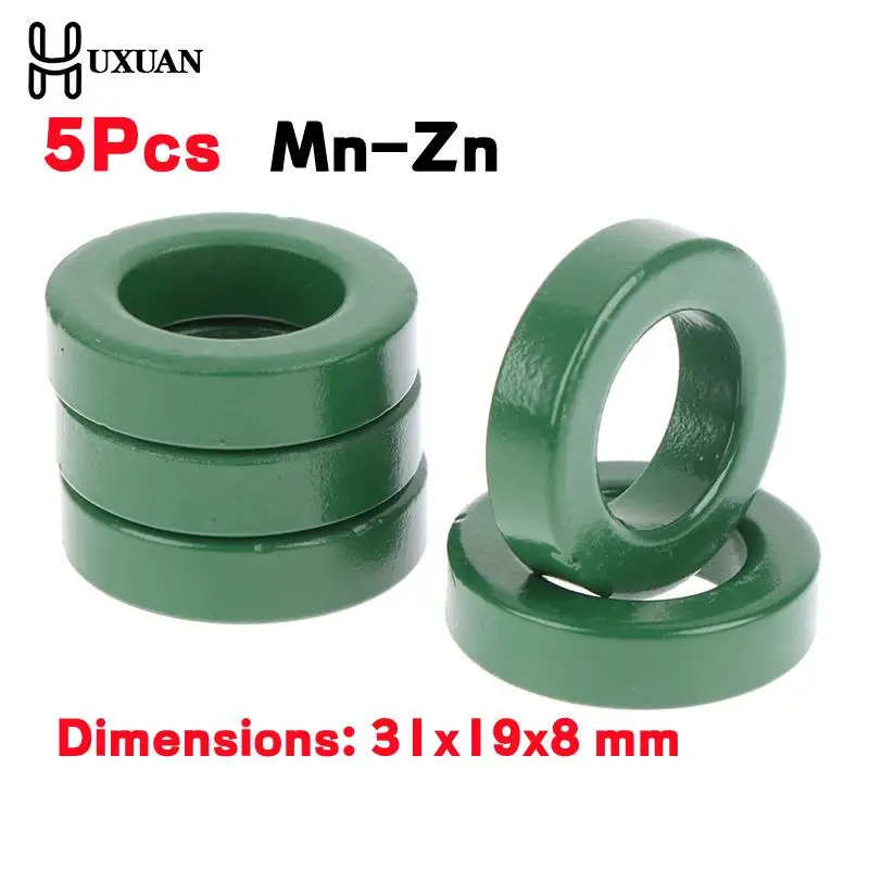 5pcs MnZn High Conductivity Green Ferrite Core Ring 31*19*8mm Anti