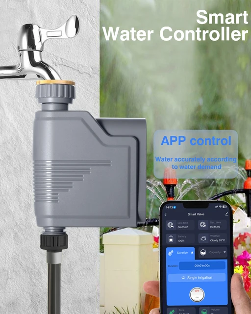 Tuya Smart Zigbee Watering Timer Smart Sprinkler Drip Irrigation System Built-in Water Flow Recorder Water Controller 5