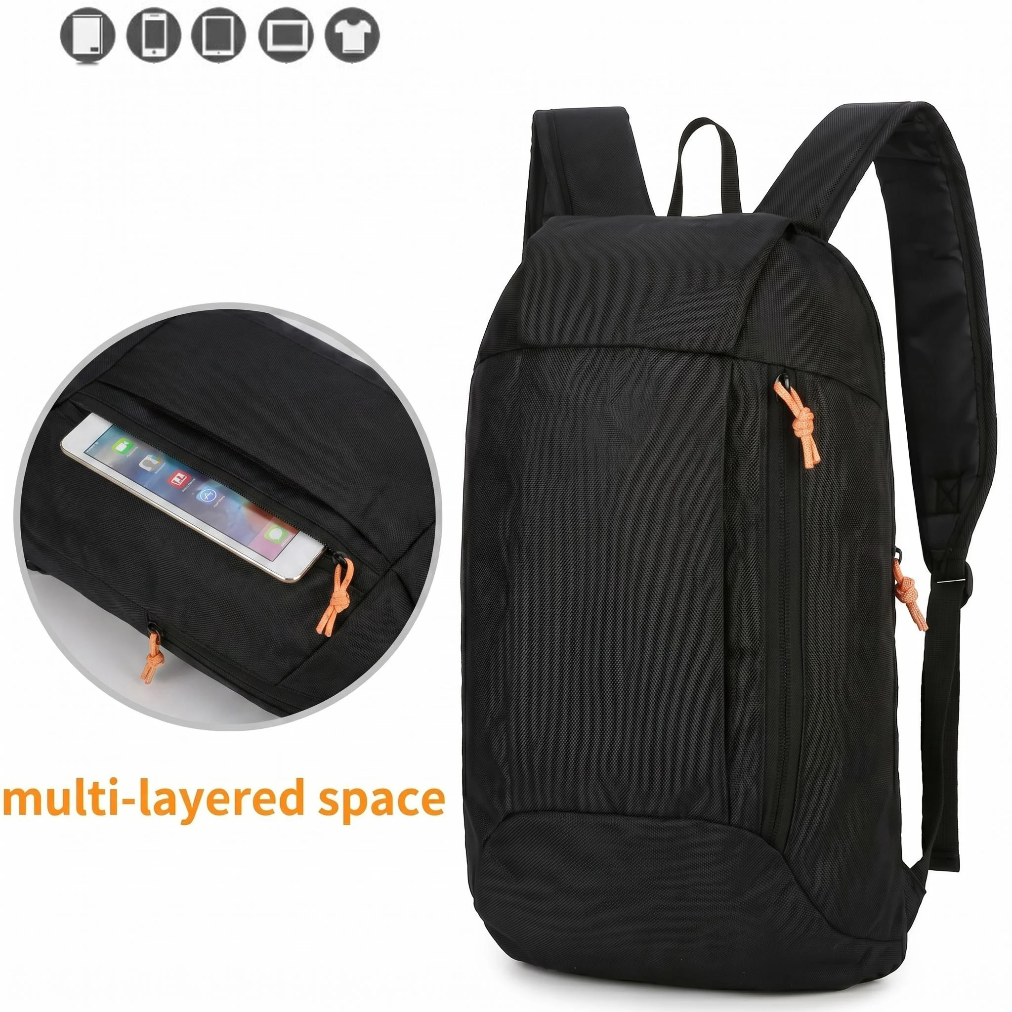 Zaino Leggero da Corsa per Uomini e Donne, Zaino Sportivo da Esterno per Escursionismo, Campeggio, Viaggi, Borsa per la Scuola e il Pendolarismo - immagine 4
