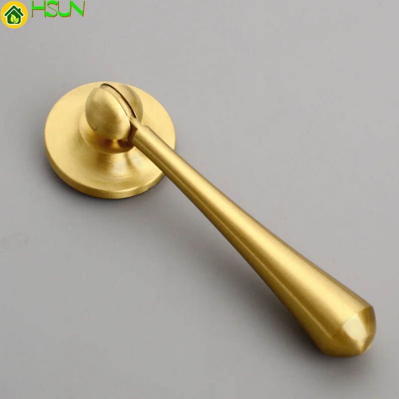 

New Chinese pure copper cabinet door handle drawer brass cabinet door handle single hole gold handle Nordic simplicity
