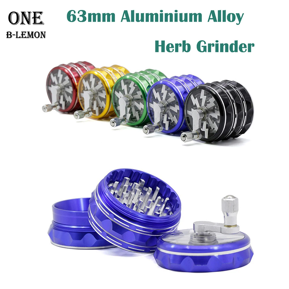 6pcs-63mm-al-alloy-handle-type-herb-grinder-tobacco-mills-4-layers-spice-kibbler-smoking-accessories-for-smoker-holiday-gifts