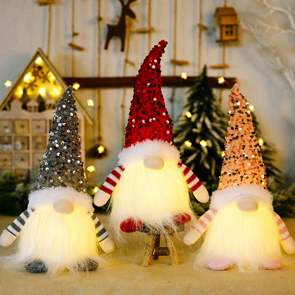 Christmas Cartoon Doll Ornaments Merry Christmas Decorations For Home Xmas Navidad Happy New Year Decor Gift Noel