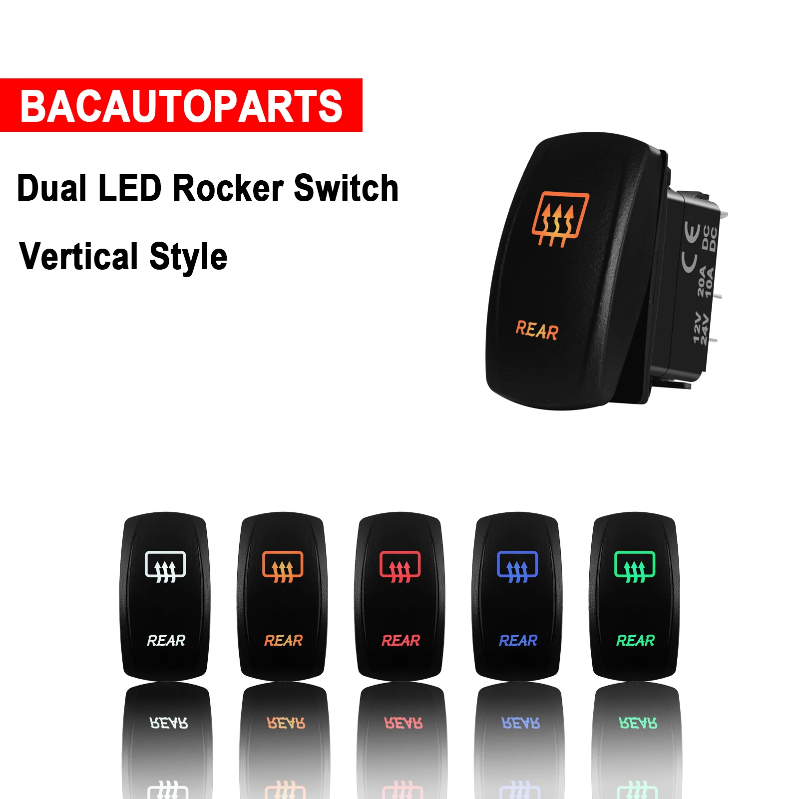 

12 В SPST 5PIN ON OFF двойная фотолампа задний клавишный переключатель для автомобиля морской лодки Авто грузовика автомобильные аксессуары водонепроницаемые IP68