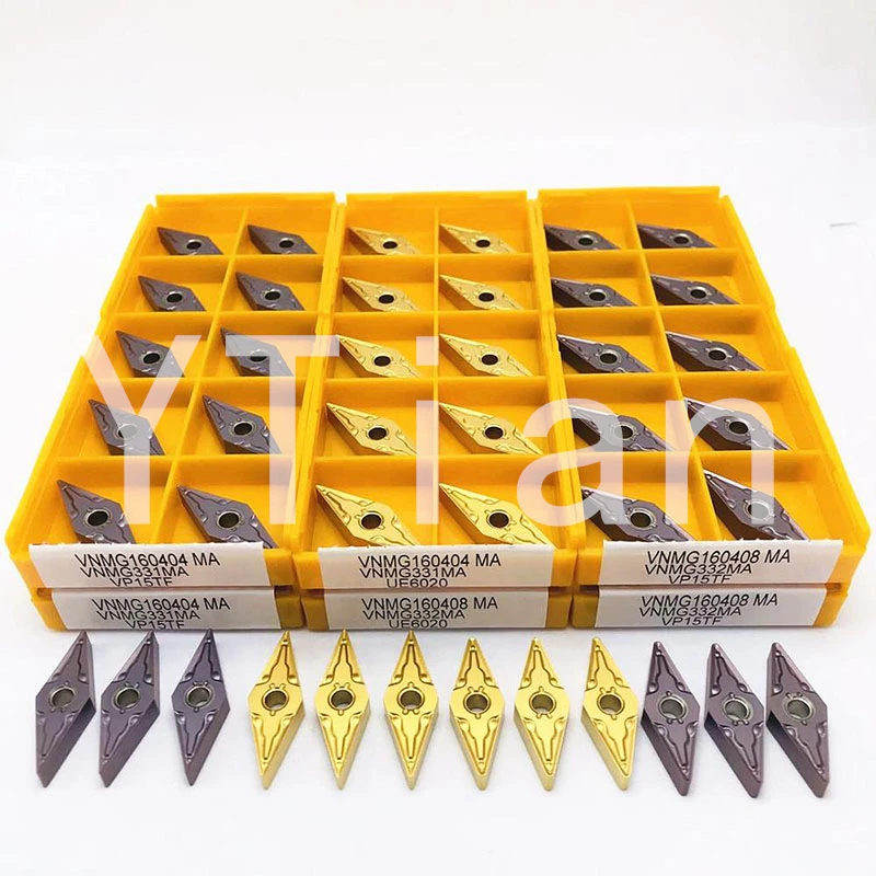 

VNMG160404 VNMG160408 MA VP15TF UE6020 US735, внешний токарный инструмент, вольфрамовый карбид, токарная вставка, режущий инструмент с ЧПУ