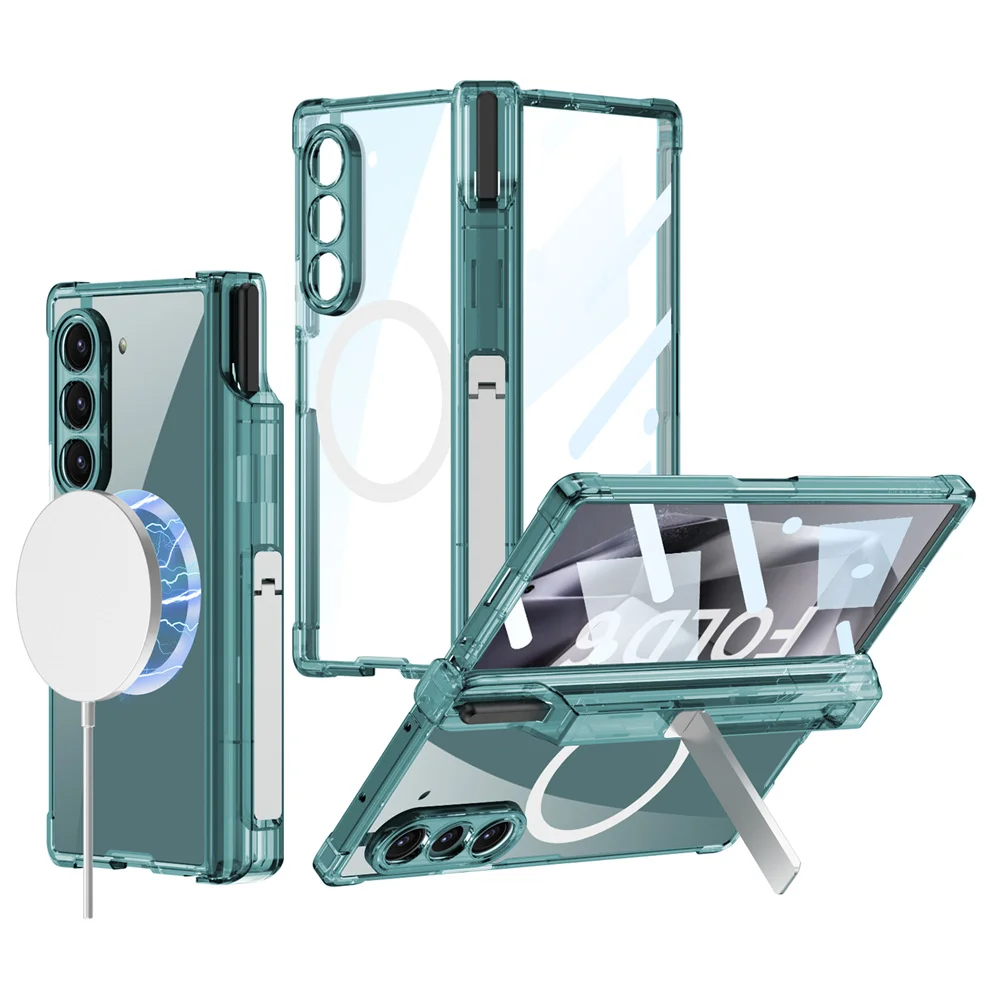 Transparent MagSafe Case with Airbag Hinge Protection and S Pen Holder