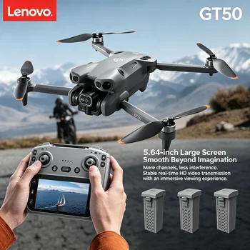 Drone Lenovo GT50 8K con Doppia Fotocamera, GPS, 5G, Evitamento Ostacoli Intelligente, Posizionamento Ottico, Hover Pieghevole