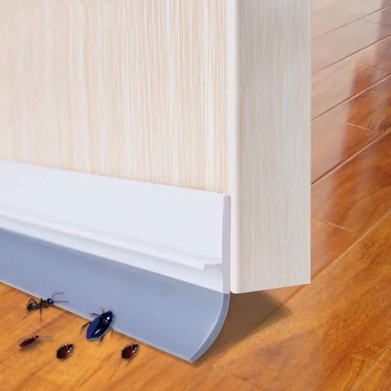 5M Door Bottom Seal Strip Weather Window Rubber Seal Weatherstrip Windproof Dust Self Adhesive Door Windshield Sealing Tape