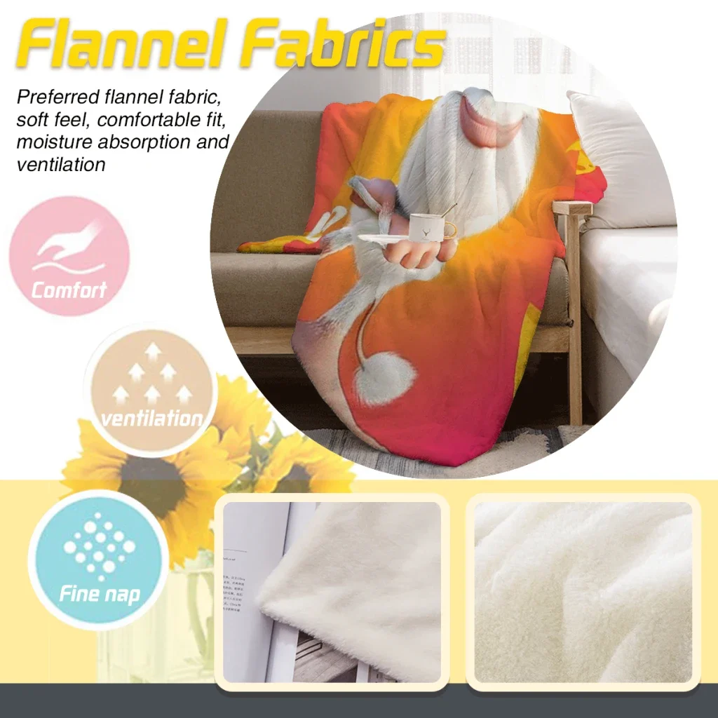 Fourbob-Booba Animation for kids 2020 Medium Blanket Soft comforter sets throw for Couch Warm Flannel Blankets Bedroom Décor 6