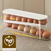 Bilayer Fridge Egg Storage Box Automatic Rolling Eggs Holder Rack Ladder Style Refrigerator Eggs Dispenser Egg Organizer Holder 2