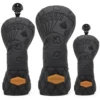 Black Lucky Poker Design  High Quality Headcovers Embroidery Golf Club Driver Head Fariway Wood  Hybrid Head Covers 3 Wood Headc 1