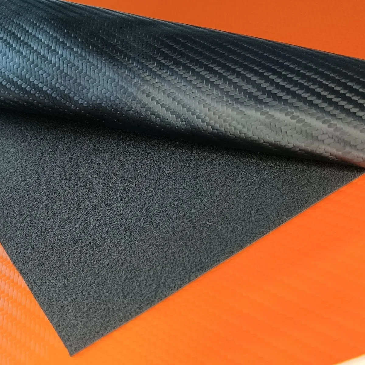 Ultra Soft Double Needle Pulling Bottom Carbon Fiber PVC Leather Steering Wheel Cover Interior Decoration Black Cloth