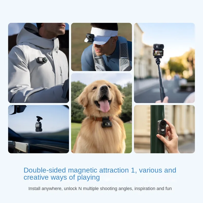 DJI 오즈모 나노 스탠다드 키트 (64GB) 웨어러블 자유 시야각 카메라 브이로그 사이클링 부모-자녀 애완동물 스포츠 썸 카메라