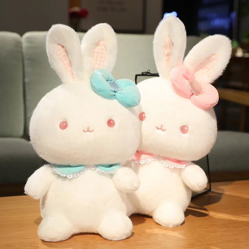 

Cute Stuffed Rabbit Plush Toy Soft Kawaii Bunny Plushies Animals Doll Gift for Baby Kids Girls Birthday Party Christmas Decor