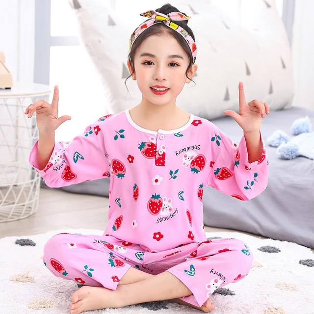 Pijamas de manga larga para bebés, ropa de dormir para niños, conjuntos de  pijamas de algodón para niños de 6, 8, 10, 12 y 14 años, otoño - AliExpress