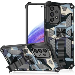 Rugged Camouflage Kickstand Phone Case with Military - Grade Protection for Note 20 Ultra (Navy blue)
