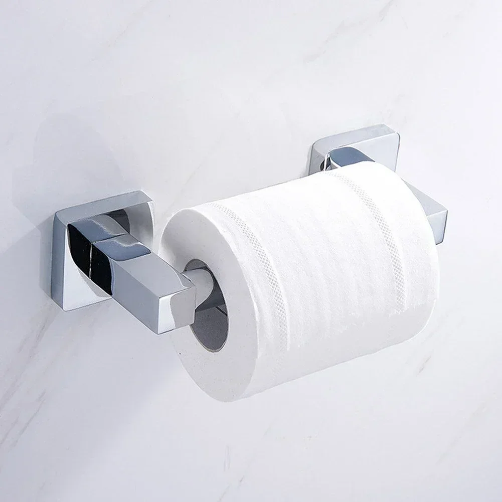 Toilet Wall Mounted Toilet Roll Holder Bar Tissue Paper Stand Bathroom Storage Paper Towel Telescopic Roll Holders