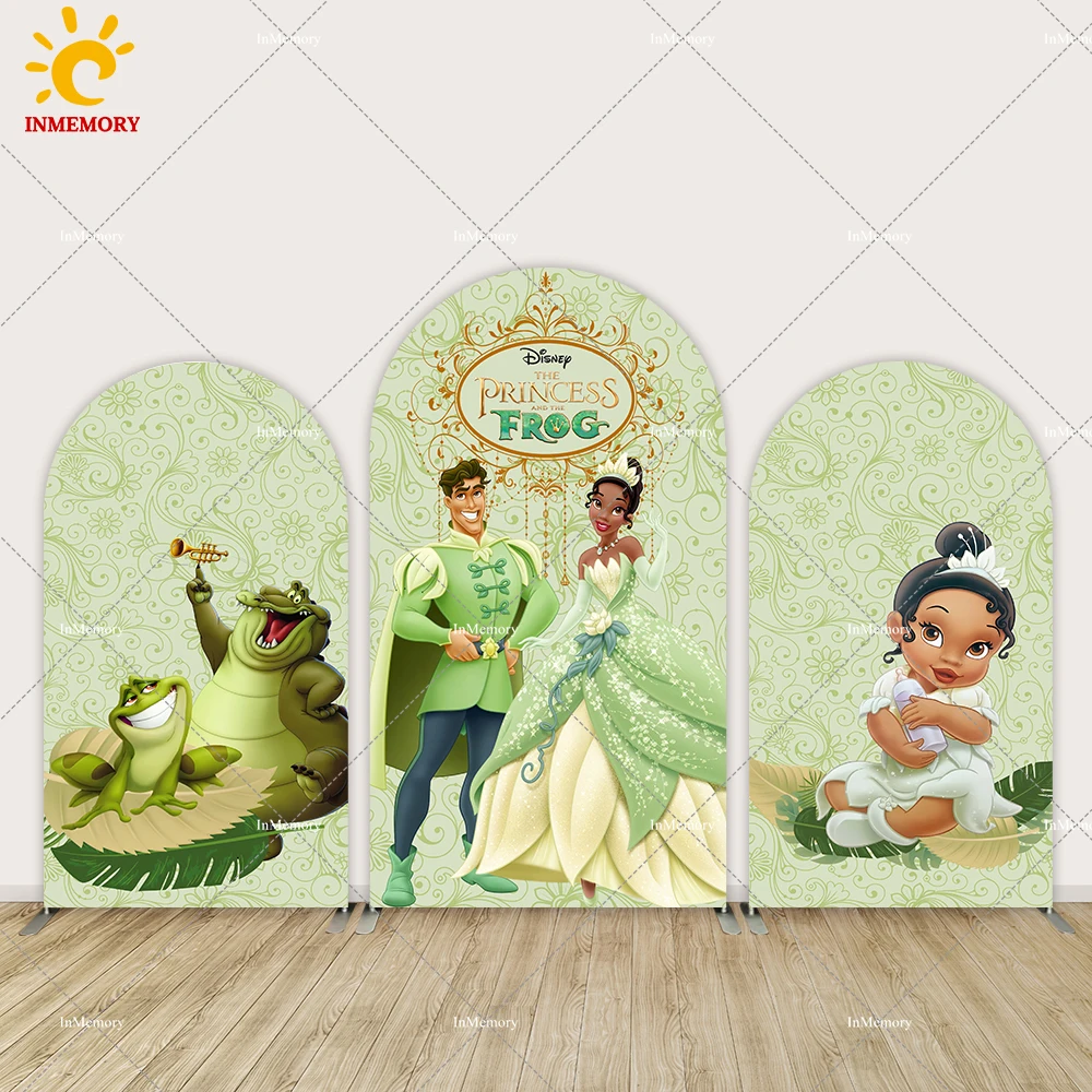 

Princess Tiana and the Frog Birthday Party Decoration Arch Cover Backdrop Chiara Wall Baby Shower Background Banner Doubleside