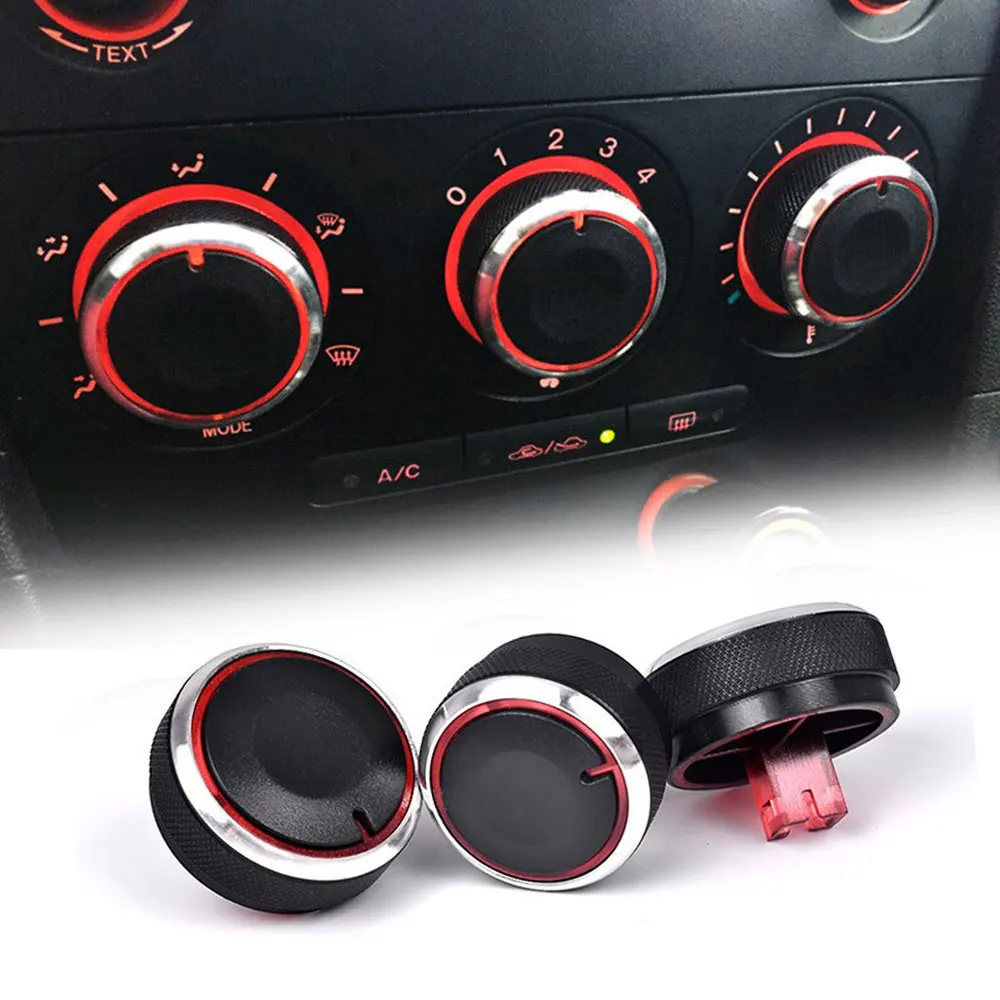 

1 Set Car Air Conditioning Knob Cover Aluminum Alloy Car Air Conditioning Control Switch KnobCar Accessories for Hyundai Verna