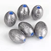 10pcs Fishing Lead Olive Shaped Sinkers with Plastic Plug Hollow Lure Lead Weights  Fishing Slip Shot Sinkers 10/20/30/40/50/60g 2