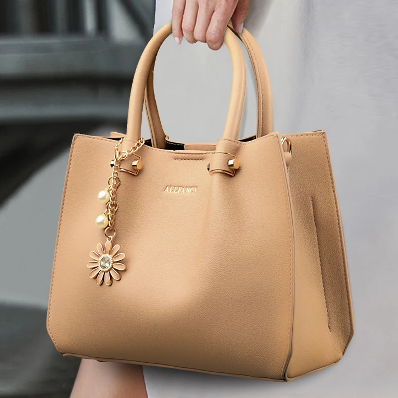 

Сумка-мессенджер женская из мягкой кожи, роскошный саквояж на плечо большой вместимости, дизайнерский тоут кросс-боди, 2024