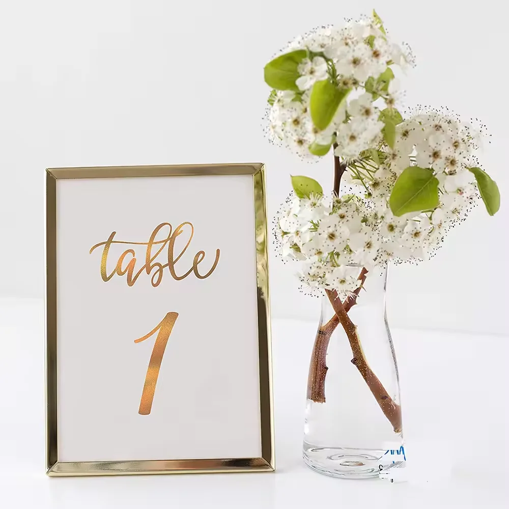 31pcs Number 1 30 Printed Gold Foil Wedding Double Sided Paper Stand Up Table Numbers 31pcs Sliver Foil Cards with Head Table