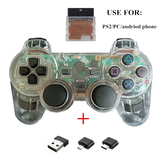 2.4G wireless Controller For PS2 Gamepad For PS2 Wireless Joystick For PS2 PC Andriod phone  game controller 