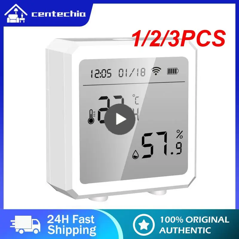 

1/2/3PCS Tuya Smart WiFi Temperature Humidity Sensor with LCD Screen Wireless Smart Thermometer Hygrometer Works Alexa Hey